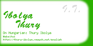 ibolya thury business card